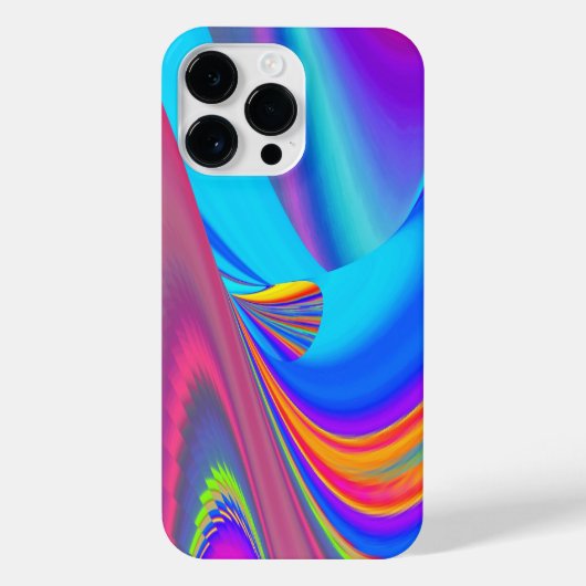 Zomergevoel, Abstracte 3D Rainbowart iPhone Hoesje (Achterkant)