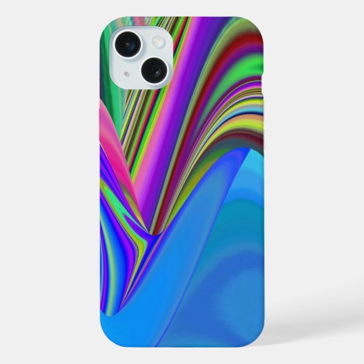 Zomergevoel, Abstracte 3D Rainbowart iPhone Hoesje (Achterkant)