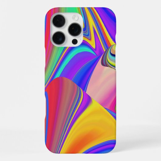 Zomergevoel, Abstracte 3D Rainbowart iPhone Hoesje (Achterkant)