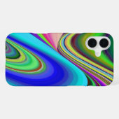 Zomergevoel, Abstracte 3D Rainbowart iPhone Hoesje (Achterkant horizontaal)