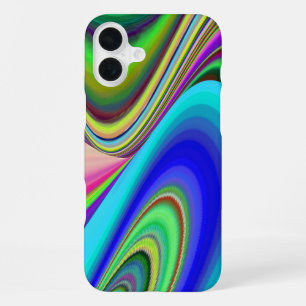Zomergevoel, Abstracte 3D Rainbowart iPhone 16 Plus Hoesje