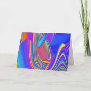 Zomergevoel, Abstracte 3D Rainbowart Kaart