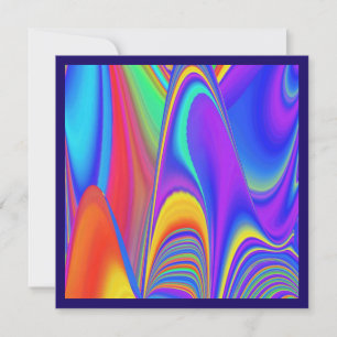 Zomergevoel, Abstracte 3D Rainbowart Kaart