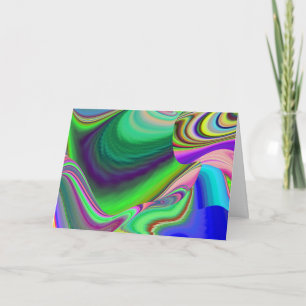 Zomergevoel, Abstracte 3D Rainbowart Kaart
