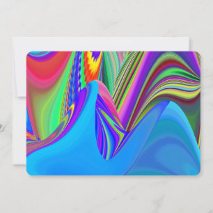 Zomergevoel, Abstracte 3D Rainbowart Kaart