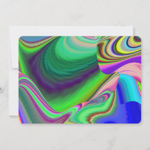 Zomergevoel, Abstracte 3D Rainbowart Kaart