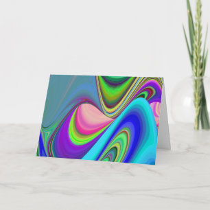 Zomergevoel, Abstracte 3D Rainbowart Kaart