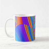 Zomergevoel, Abstracte 3D Rainbowart Koffiemok (Links)