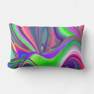 Zomergevoel, Abstracte 3D Rainbowart Kussen