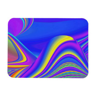 Zomergevoel, Abstracte 3D Rainbowart Magneet