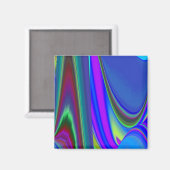 Zomergevoel, Abstracte 3D Rainbowart Magneet (Voorkant / Achterkant)