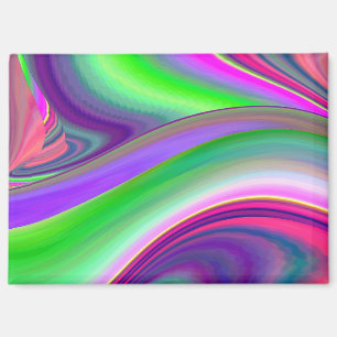 Zomergevoel, Abstracte 3D Rainbowart Magneet