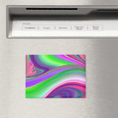 Zomergevoel, Abstracte 3D Rainbowart Magneet (Insitu (Vaatwasser))