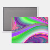 Zomergevoel, Abstracte 3D Rainbowart Magneet (Voorkant / Achterkant)