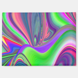 Zomergevoel, Abstracte 3D Rainbowart Magneet