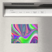 Zomergevoel, Abstracte 3D Rainbowart Magneet (Insitu (Vaatwasser))
