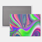 Zomergevoel, Abstracte 3D Rainbowart Magneet (Voorkant / Achterkant)