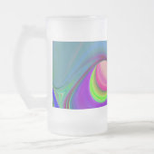 Zomergevoel, Abstracte 3D Rainbowart Matglas Bierpul (Links)