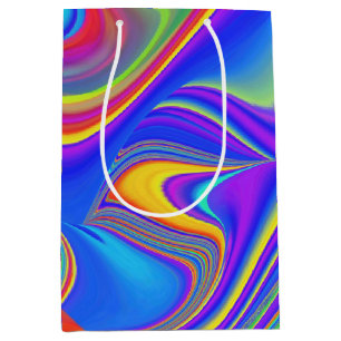 Zomergevoel, Abstracte 3D Rainbowart Medium Cadeauzakje