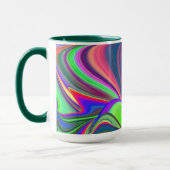 Zomergevoel, Abstracte 3D Rainbowart Mok (Links)