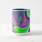 Zomergevoel, Abstracte 3D Rainbowart Mok (Midden)