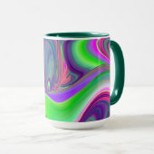 Zomergevoel, Abstracte 3D Rainbowart Mok (Voorkant rechts)