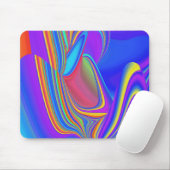 Zomergevoel, Abstracte 3D Rainbowart Muismat (Met muis)