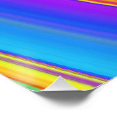 Zomergevoel, Abstracte 3D Rainbowart Perfect Poster (Hoek)