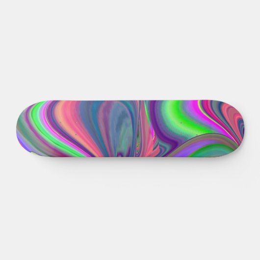 Zomergevoel, Abstracte 3D Rainbowart Persoonlijk Skateboard (Horizontaal)