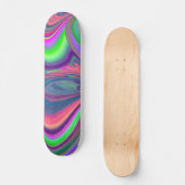 Zomergevoel, Abstracte 3D Rainbowart Persoonlijk Skateboard (Voorkant)