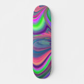 Zomergevoel, Abstracte 3D Rainbowart Persoonlijk Skateboard (Voorkant)
