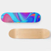 Zomergevoel, Abstracte 3D Rainbowart Persoonlijk Skateboard (Horizontaal)