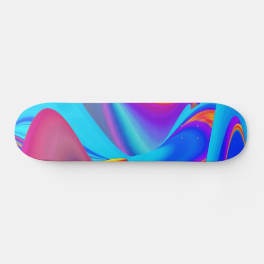Zomergevoel, Abstracte 3D Rainbowart Persoonlijk Skateboard (Horizontaal)