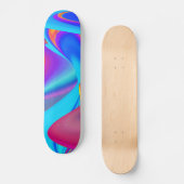 Zomergevoel, Abstracte 3D Rainbowart Persoonlijk Skateboard (Voorkant)