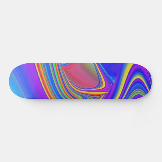 Zomergevoel, Abstracte 3D Rainbowart Persoonlijk Skateboard (Horizontaal)