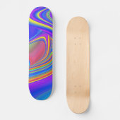 Zomergevoel, Abstracte 3D Rainbowart Persoonlijk Skateboard (Voorkant)