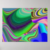 Zomergevoel, Abstracte 3D Rainbowart Poster (Voorkant)