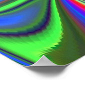 Zomergevoel, Abstracte 3D Rainbowart Poster (Hoek)