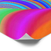 Zomergevoel, Abstracte 3D Rainbowart Poster (Hoek)