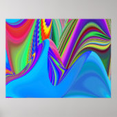 Zomergevoel, Abstracte 3D Rainbowart Poster (Voorkant)