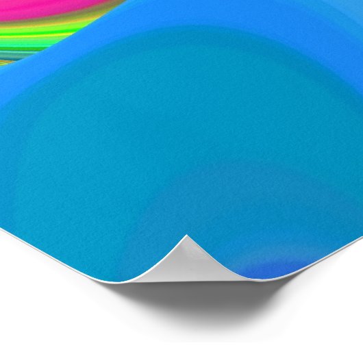 Zomergevoel, Abstracte 3D Rainbowart Poster (Hoek)
