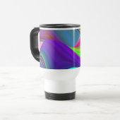 Zomergevoel, Abstracte 3D Rainbowart Reisbeker (Voorkant links)