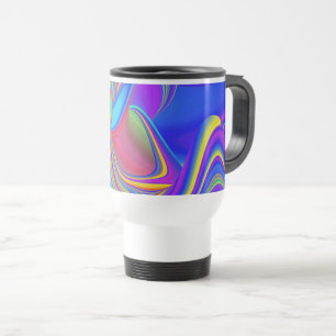 Zomergevoel, Abstracte 3D Rainbowart Reisbeker