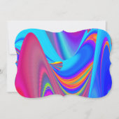 Zomergevoel, Abstracte 3D Rainbowart Save The Date (Voorkant)