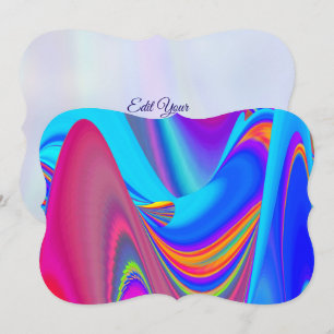 Zomergevoel, Abstracte 3D Rainbowart Save The Date