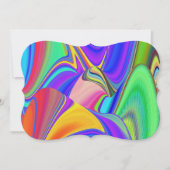 Zomergevoel, Abstracte 3D Rainbowart Save The Date (Voorkant)