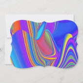 Zomergevoel, Abstracte 3D Rainbowart Save The Date (Voorkant)