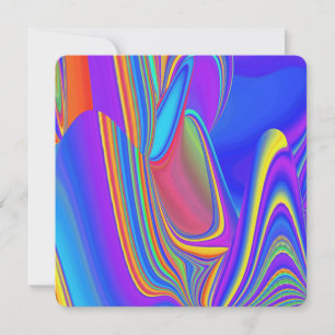 Zomergevoel, Abstracte 3D Rainbowart Save The Date