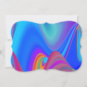 Zomergevoel, Abstracte 3D Rainbowart Save The Date (Voorkant)