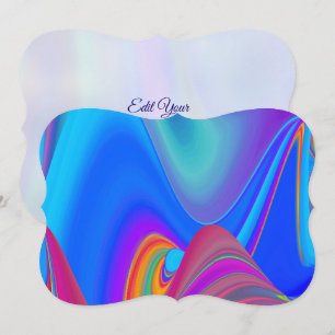 Zomergevoel, Abstracte 3D Rainbowart Save The Date